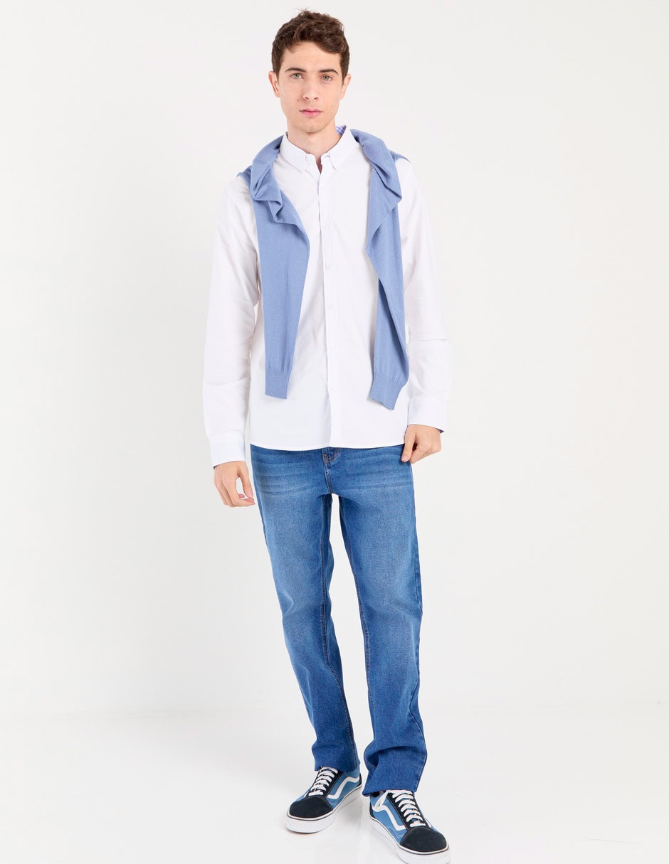 Camisa casual de algodón manga larga para hombre 3