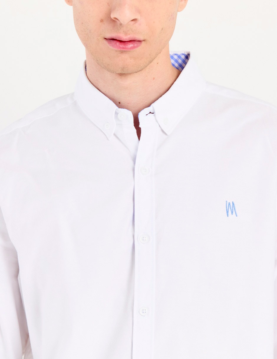 Camisa casual de algodón manga larga para hombre 4
