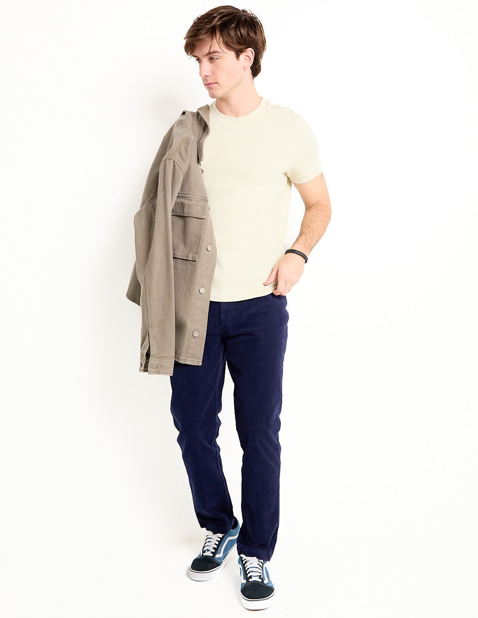 PANTALON 5 BOLSAS MOS, 34, AZUL MARINO