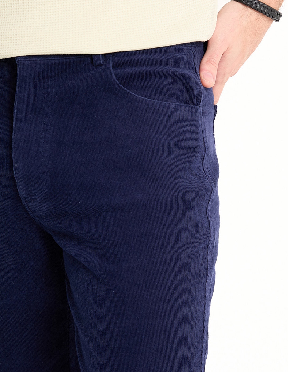 PANTALON 5 BOLSAS MOS, 34, AZUL MARINO