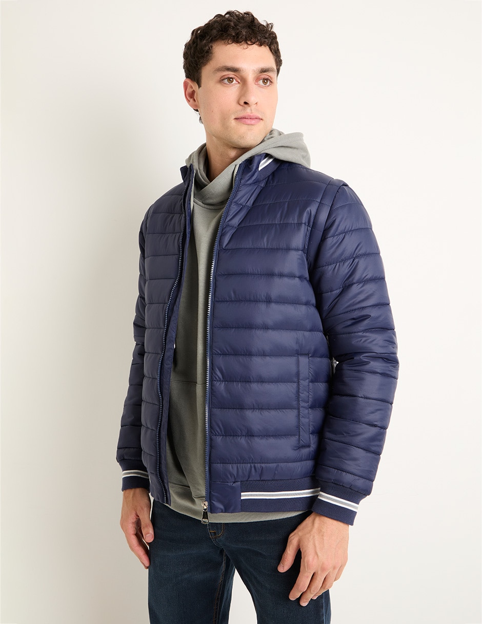Chamarra acolchada capitonada para hombre