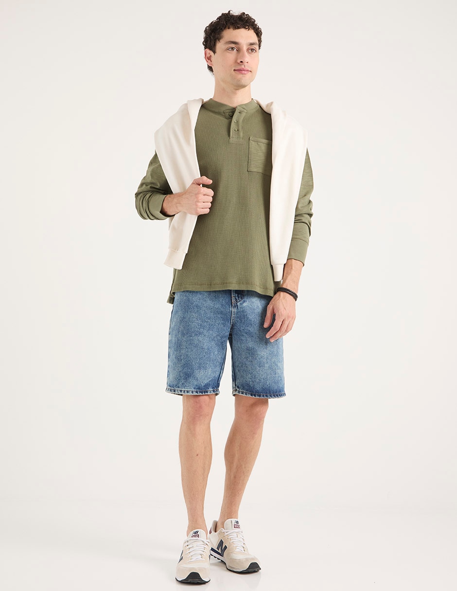 PLAYERA MOSSIMO, EG, VERDE OLIVO LISO C