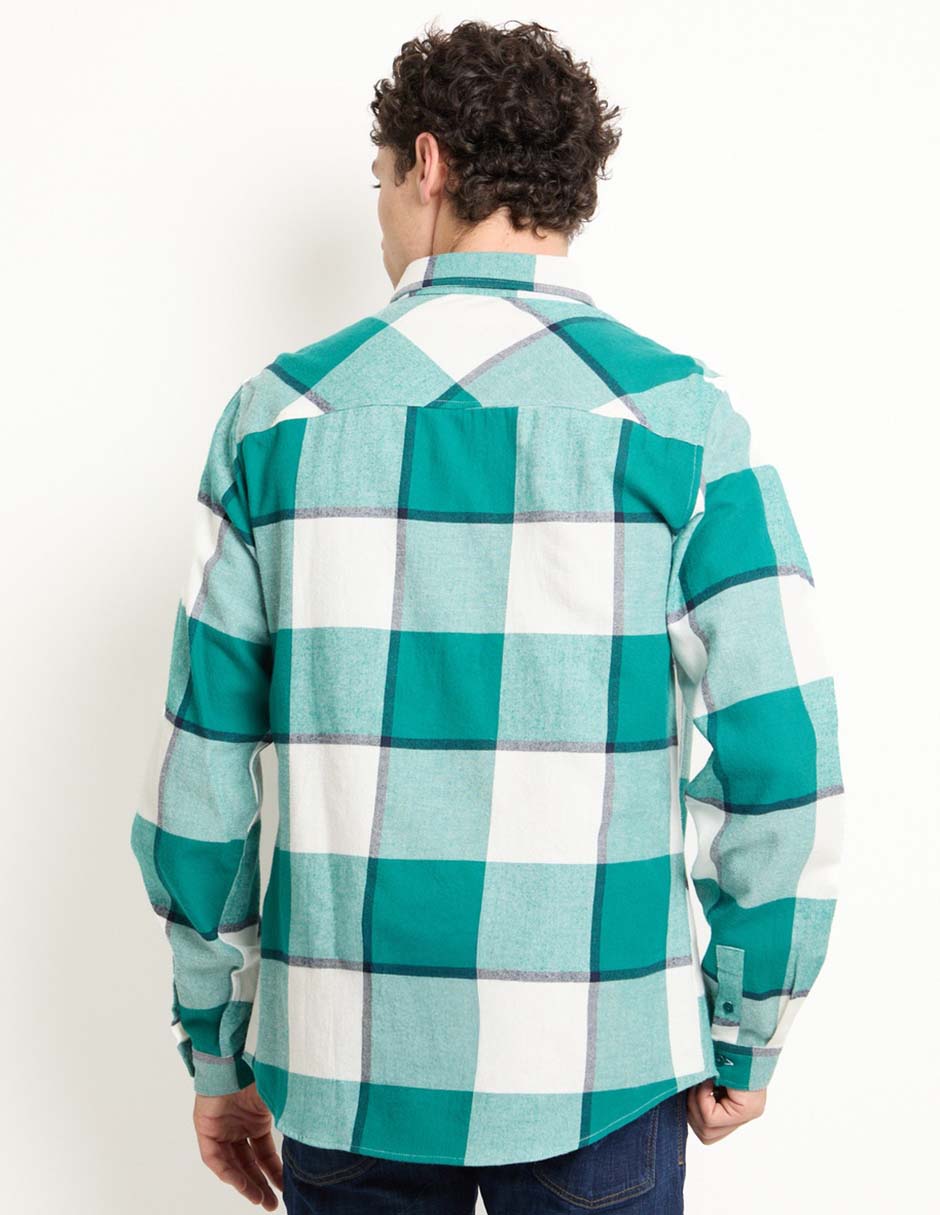 Camisa casual manga larga para hombre 2