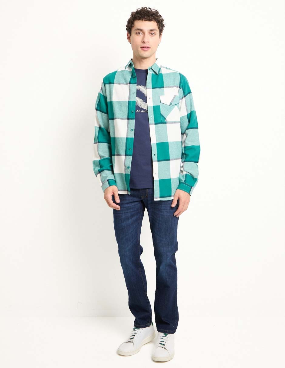 Camisa casual manga larga para hombre 3