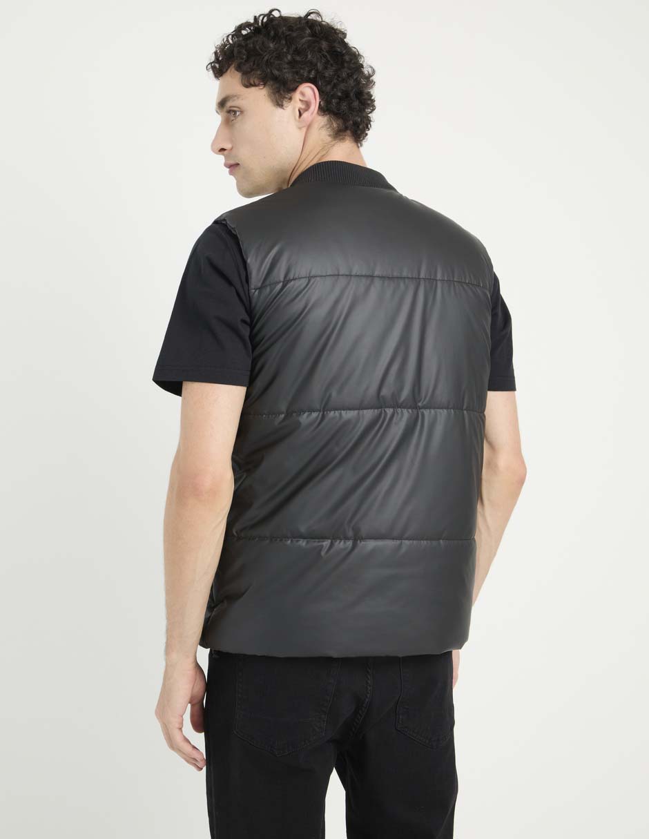 CHALECO MOSSIMO, CH, NEGRO LISO CAPITON