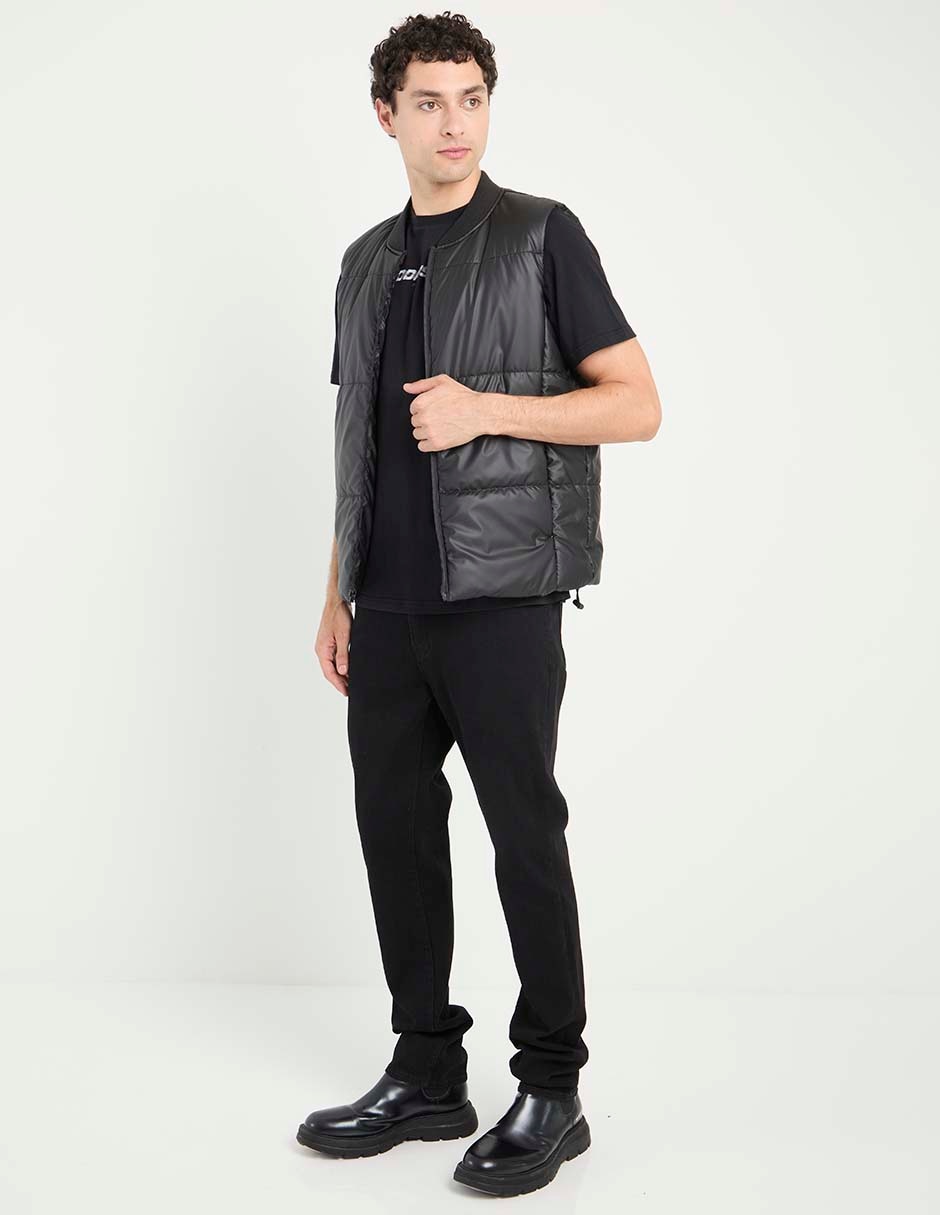CHALECO MOSSIMO, CH, NEGRO LISO CAPITON