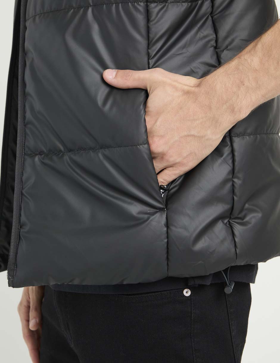 CHALECO MOSSIMO, CH, NEGRO LISO CAPITON