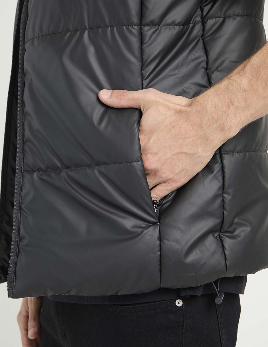 CHALECO MOSSIMO, CH, NEGRO LISO CAPITON