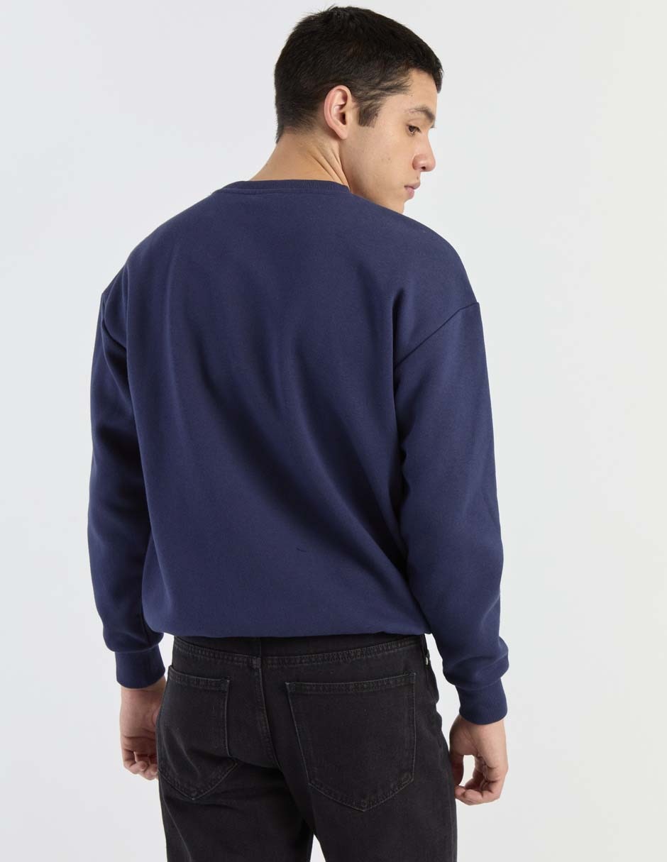 SUDADERA MOSSIMO, CH, AZUL MARINO LISO