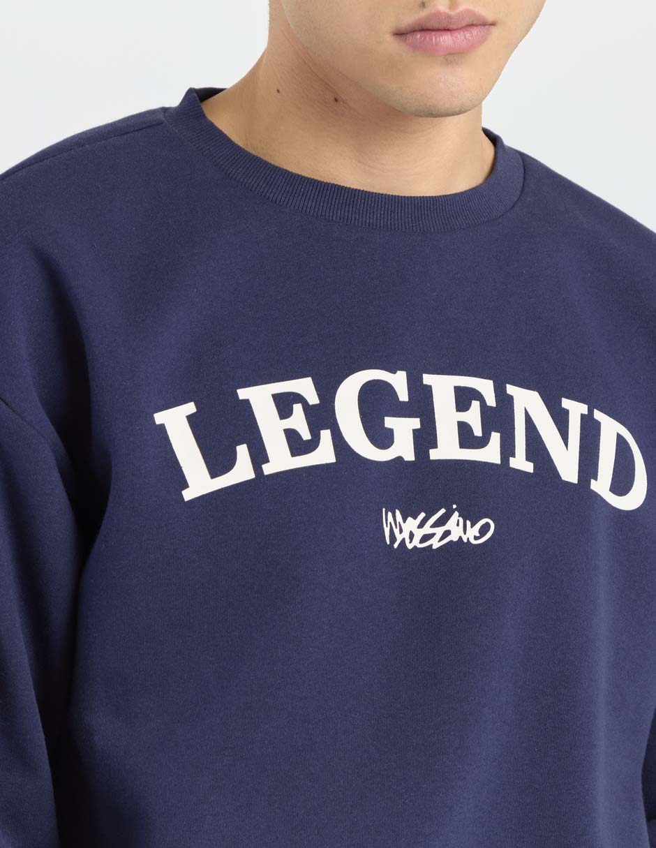 SUDADERA MOSSIMO, CH, AZUL MARINO LISO