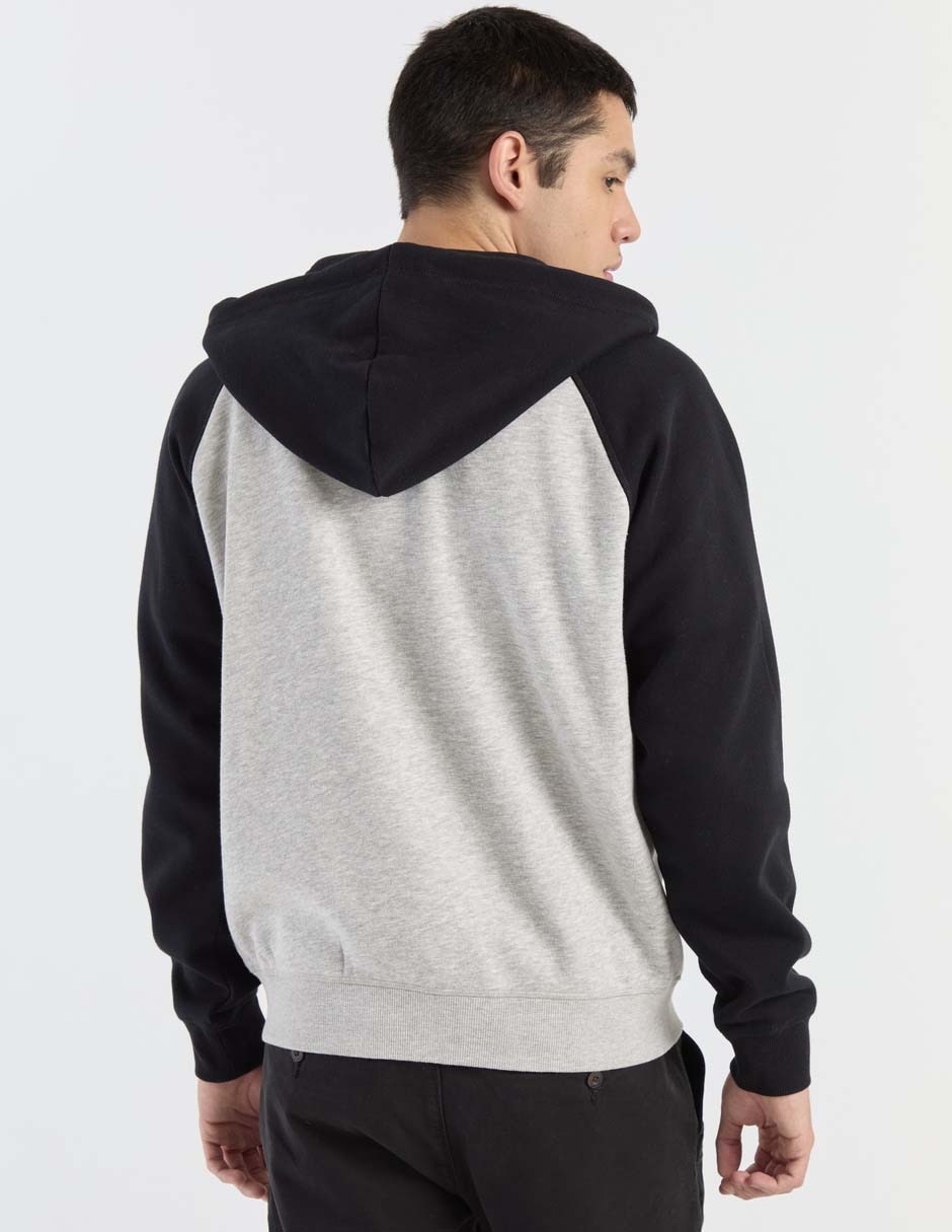 SUDADERA MOSSIMO, G, NEGRO JASPE ABIERT