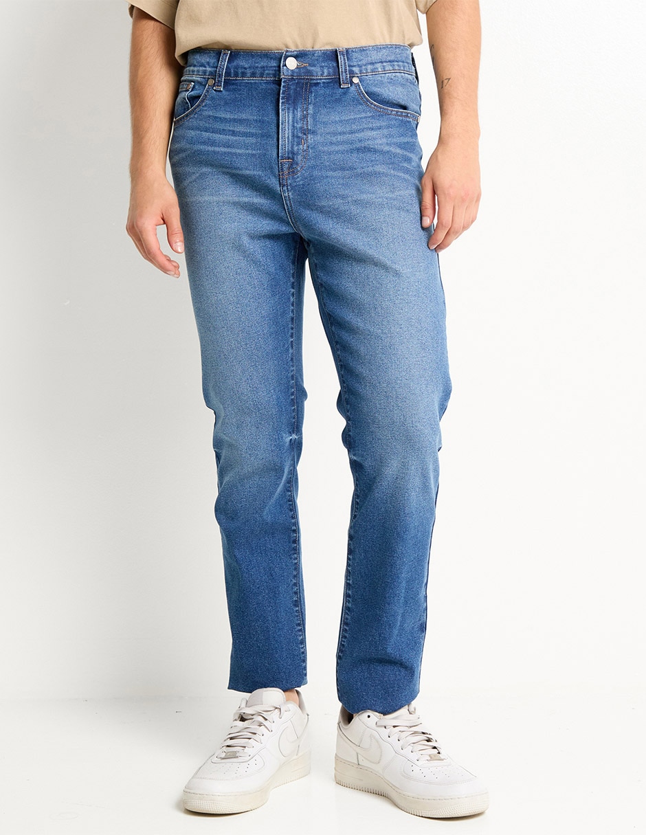 Jeans slim lavado sand blast para hombre Jeans slim lavado sand blast para hombre