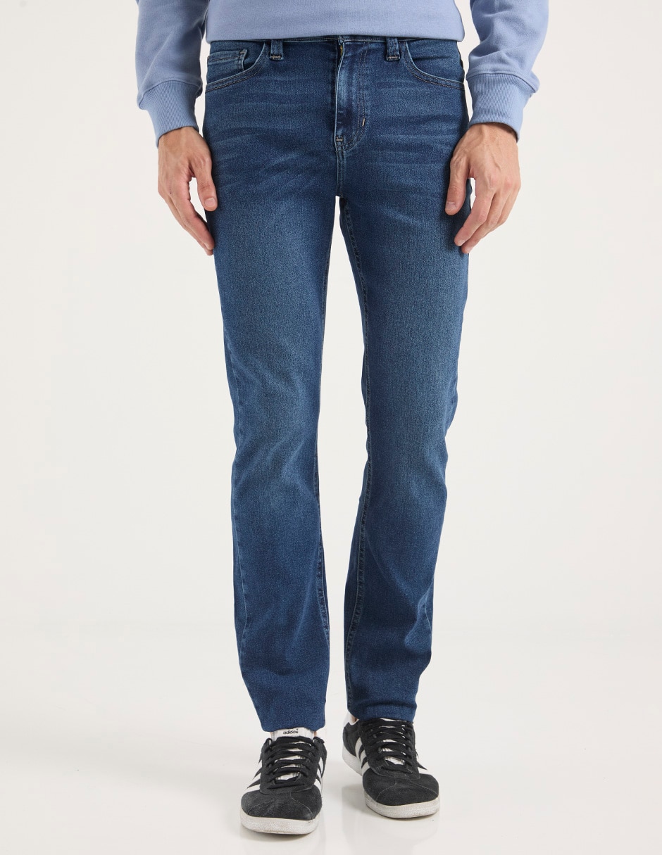 Jeans slim deslavado para hombre