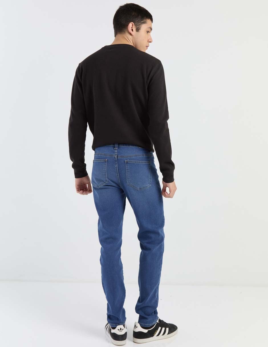 Jeans slim deslavado para hombre 2