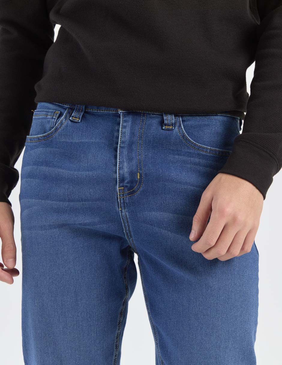 Jeans slim deslavado para hombre 4