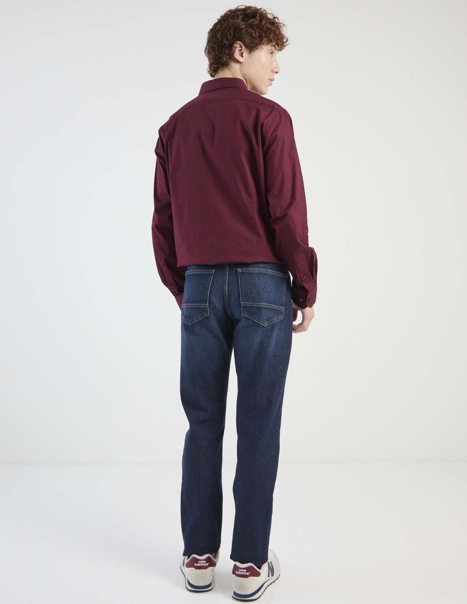 Jeans straight deslavado para hombre 2
