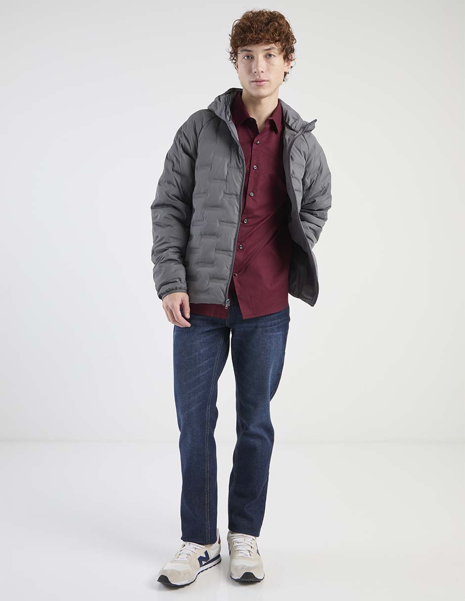 Jeans straight deslavado para hombre 3