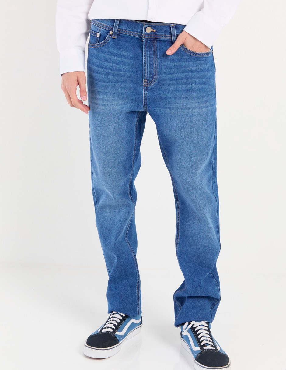 Jeans straight lavado stone wash para hombre Jeans straight lavado stone wash para hombre