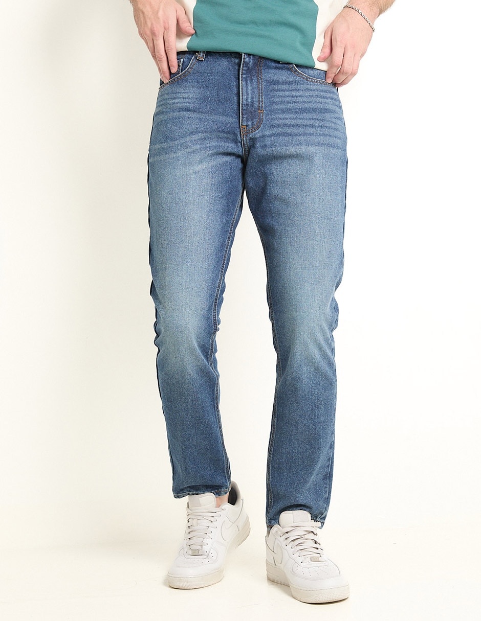 Jeans straight lavado medio para hombre Jeans straight lavado medio para hombre