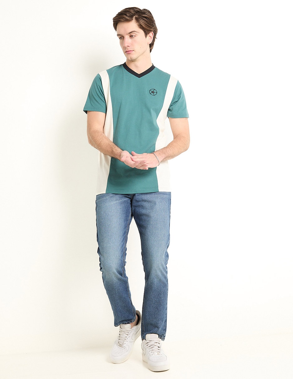 Jeans straight lavado medio para hombre 3