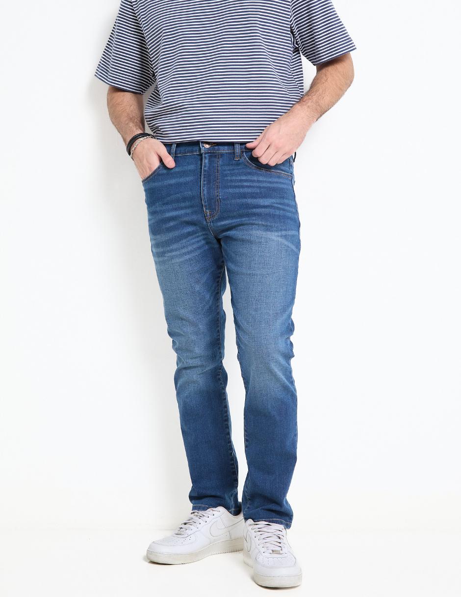 Jeans slim deslavado para hombre