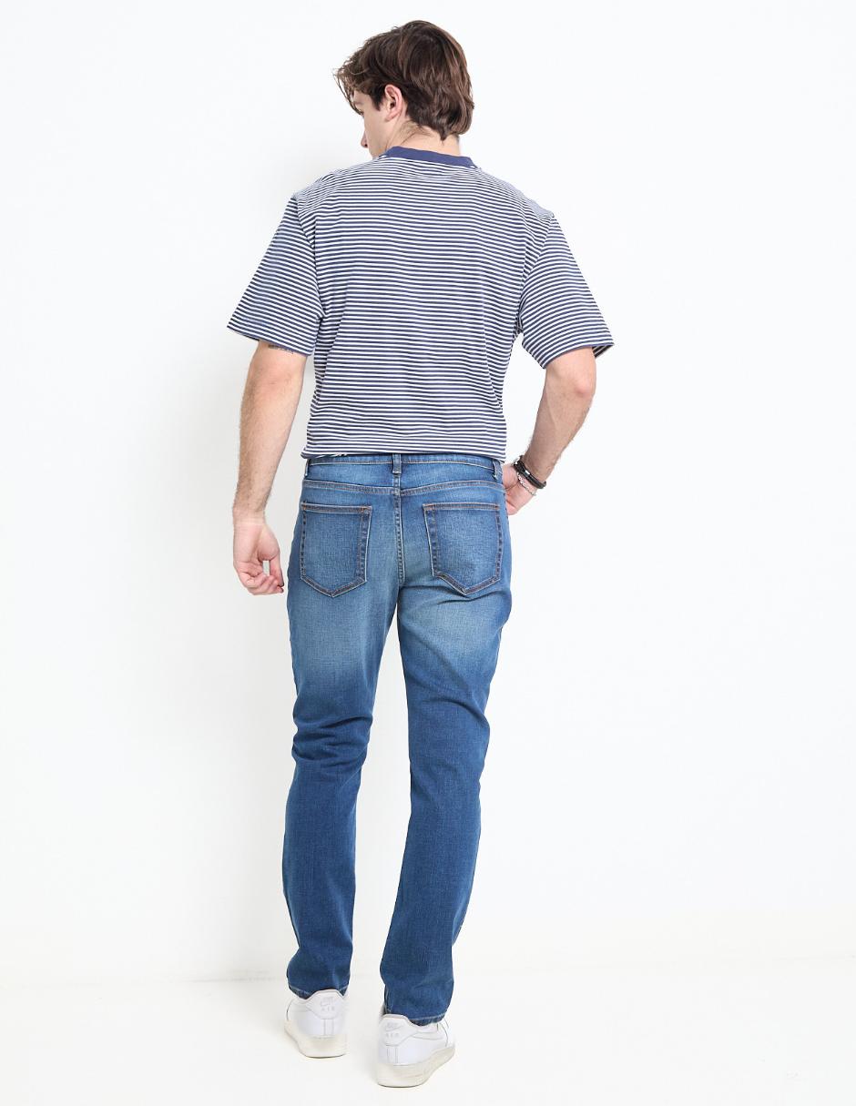 Jeans slim deslavado para hombre 2