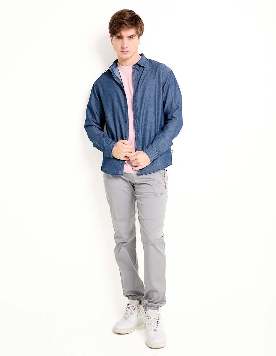 CAMISA MOSSIM, M, ÍNDIGO DENIM OBSCURO