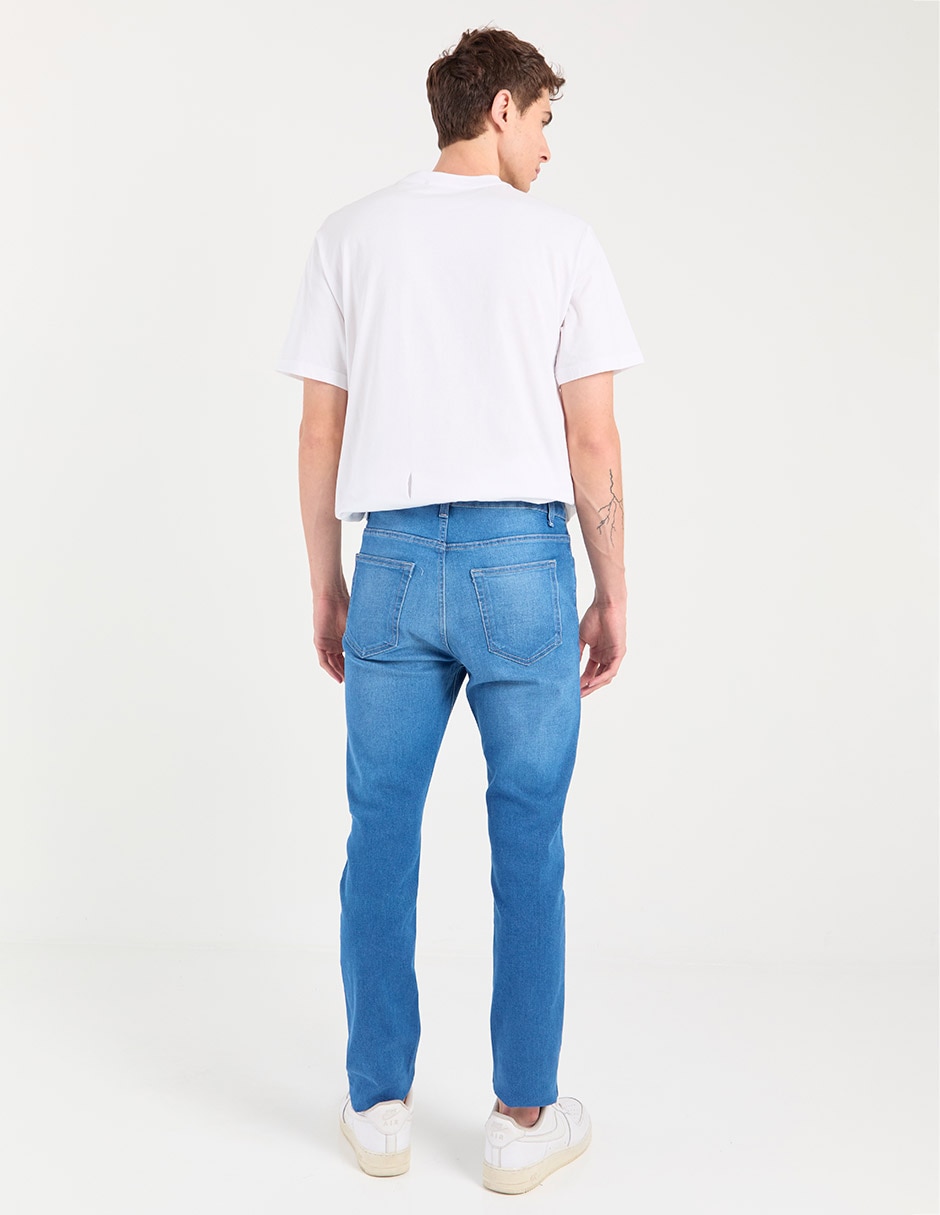 Jeans slim lavado stone wash para hombre 2
