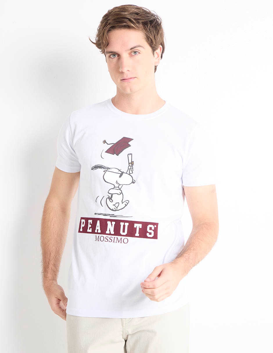 Playera Peanuts Snoopy cuello redondo para hombre