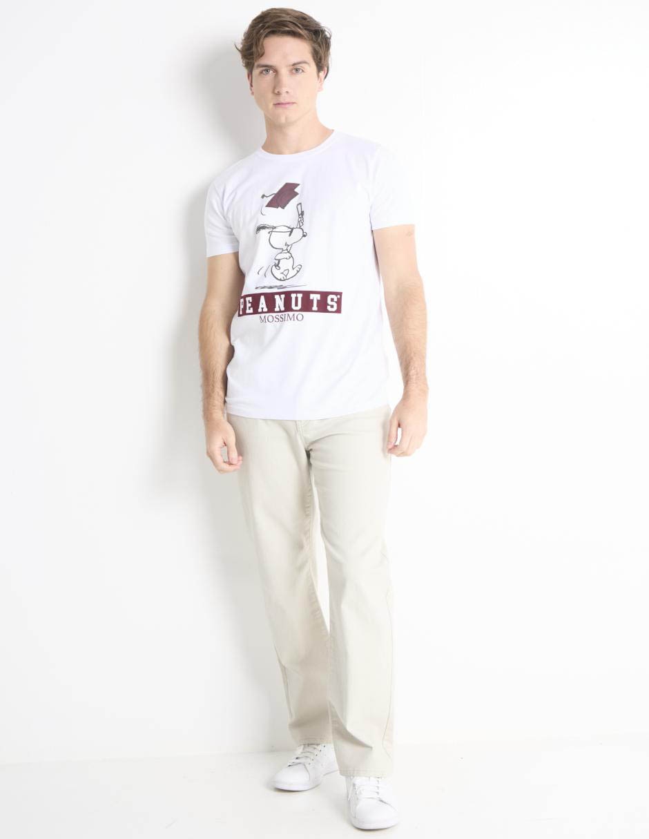 Playera Peanuts Snoopy cuello redondo para hombre 3