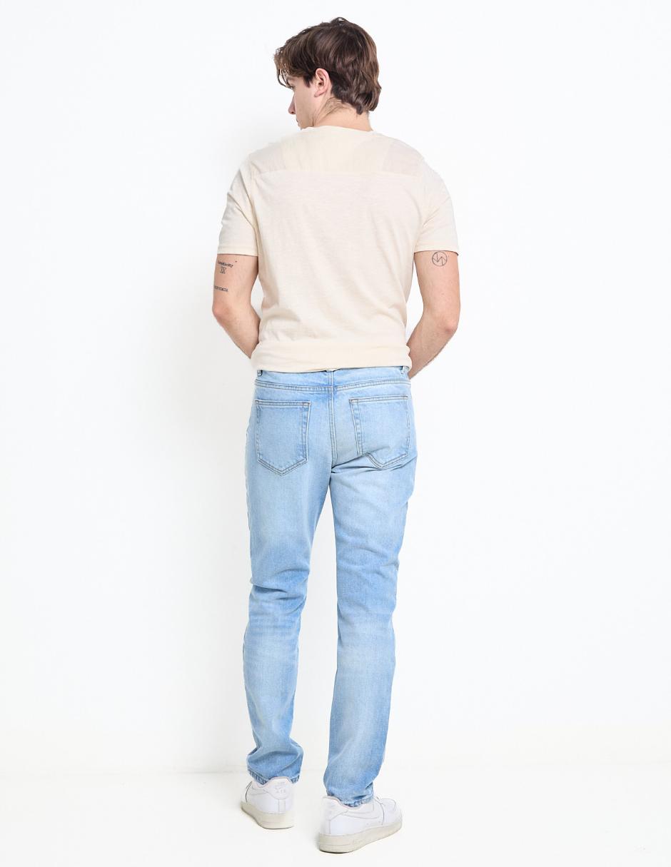 Jeans slim deslavado para hombre 2