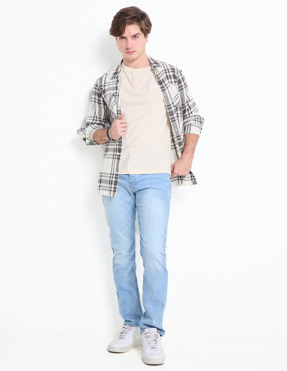 Jeans slim deslavado para hombre 3