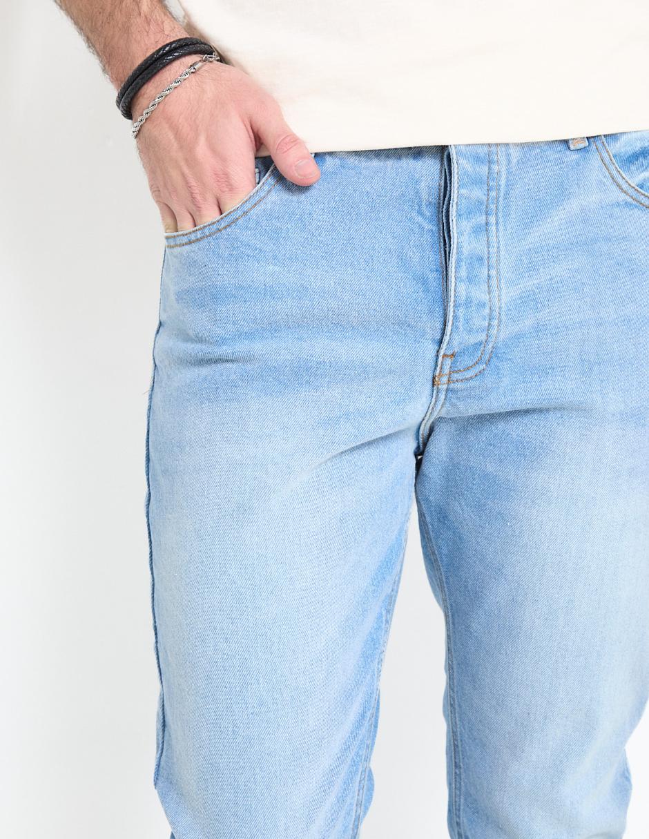 Jeans slim deslavado para hombre 4
