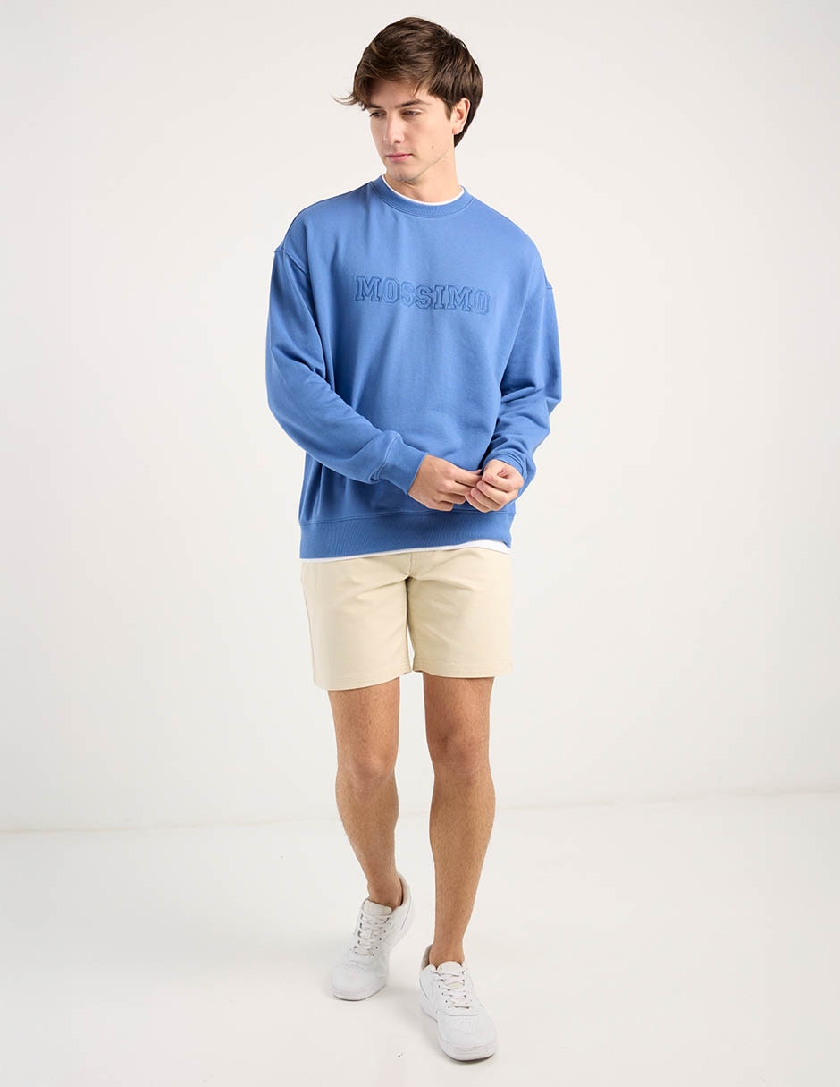 SUDADERA MOSSIMO, EG, ÍNDIGO LISO CERRA