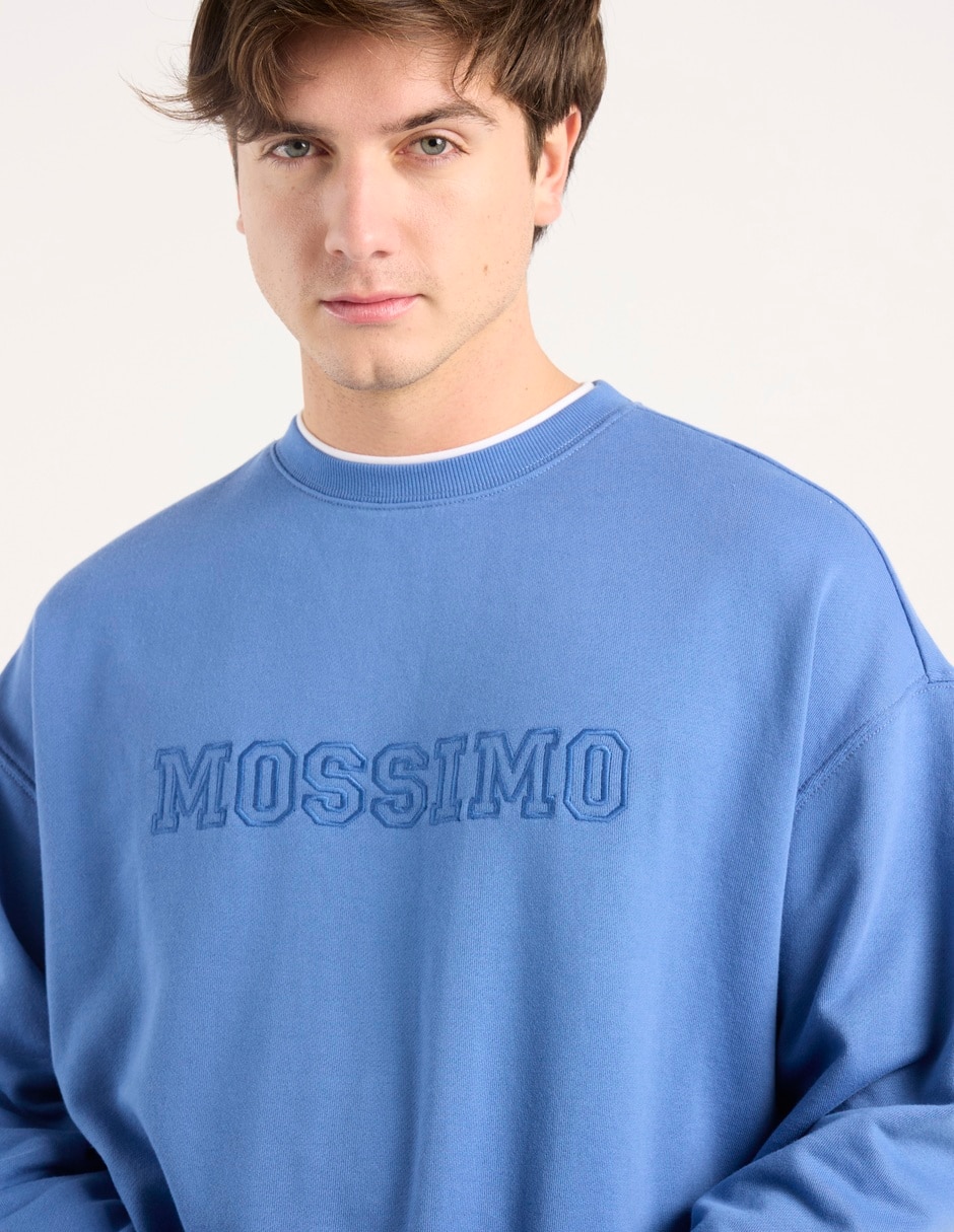 SUDADERA MOSSIMO, EG, ÍNDIGO LISO CERRA