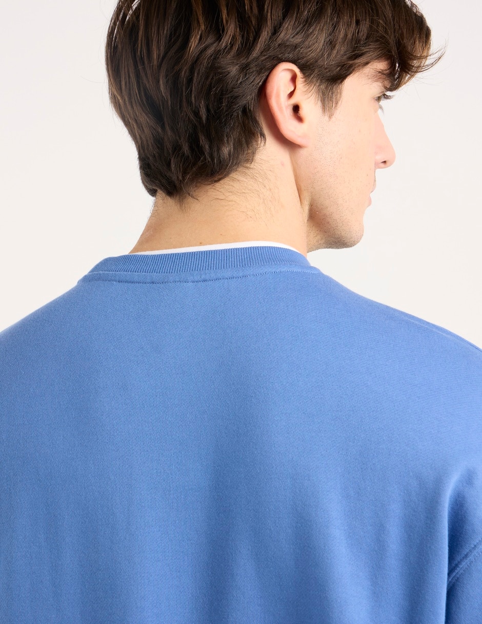 SUDADERA MOSSIMO, EG, ÍNDIGO LISO CERRA