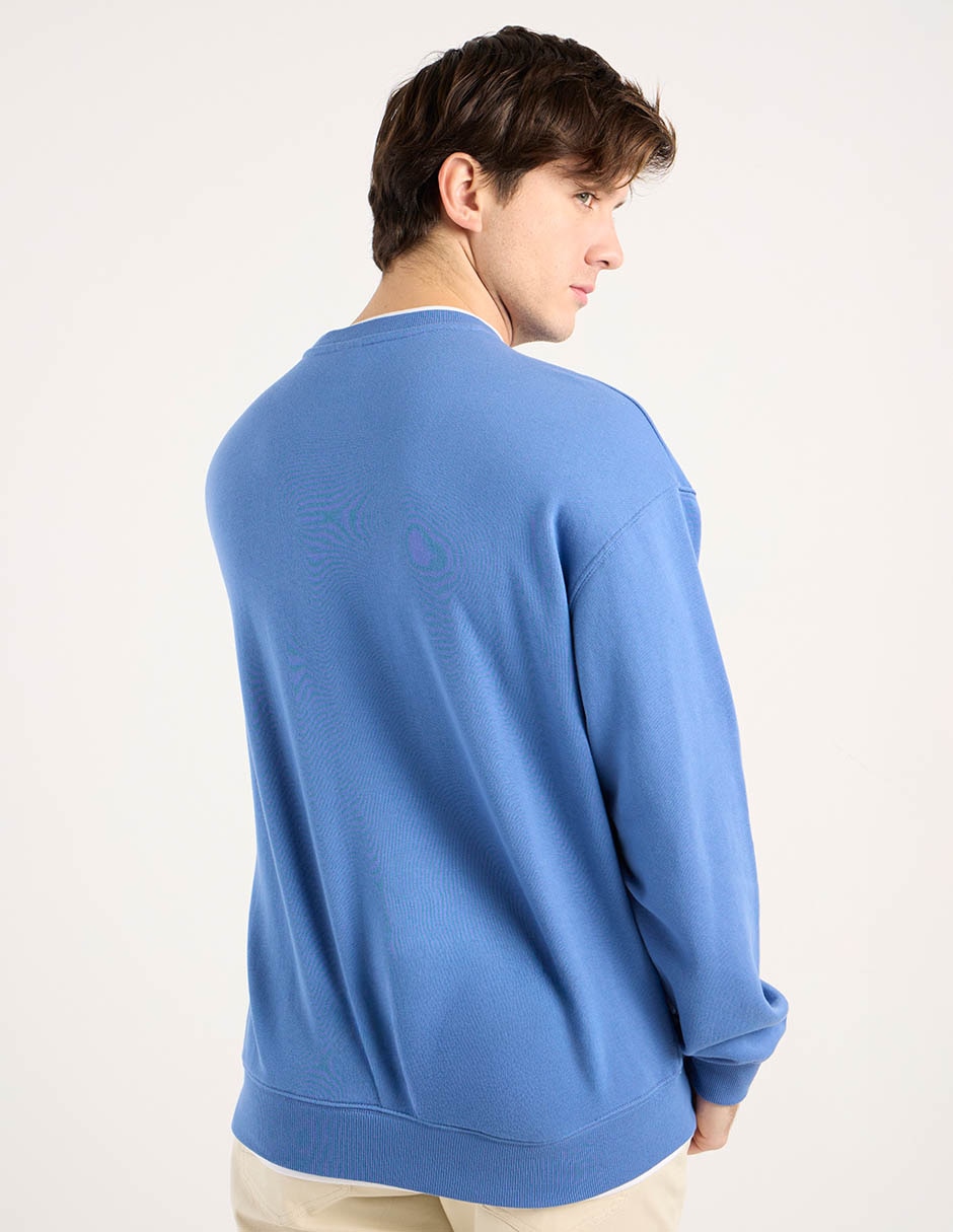 SUDADERA MOSSIMO, EG, ÍNDIGO LISO CERRA
