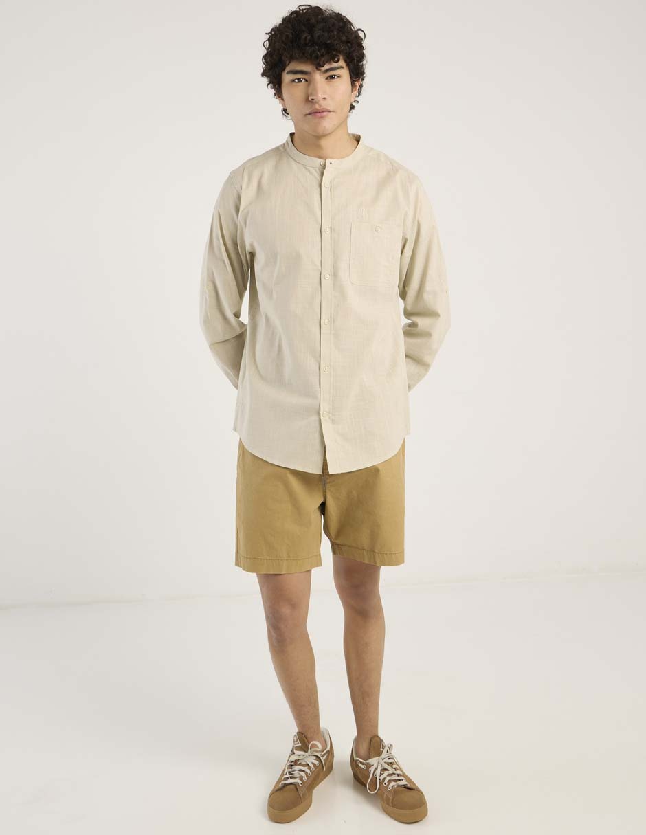 Camisa casual manga larga para hombre 3