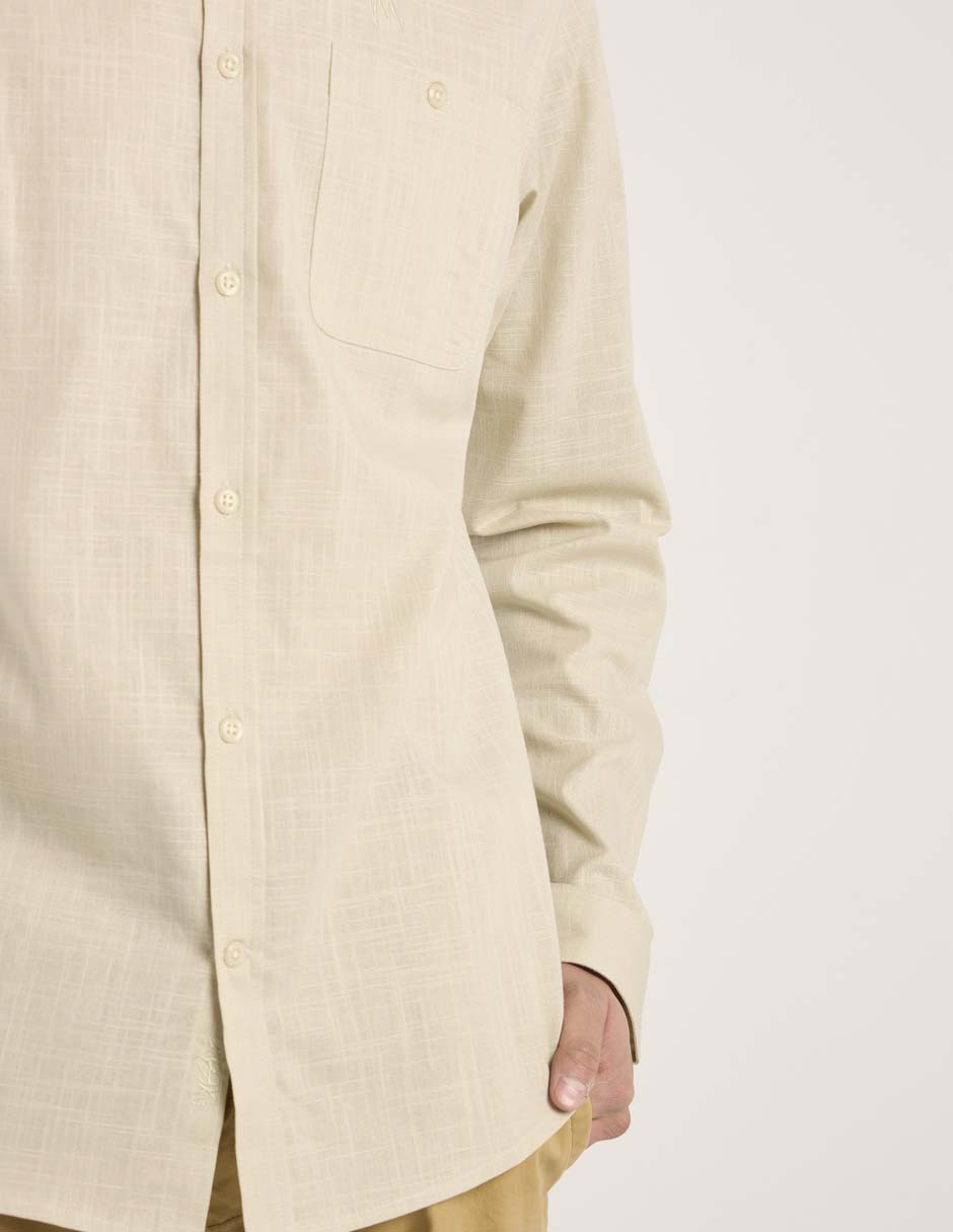 Camisa casual manga larga para hombre 5