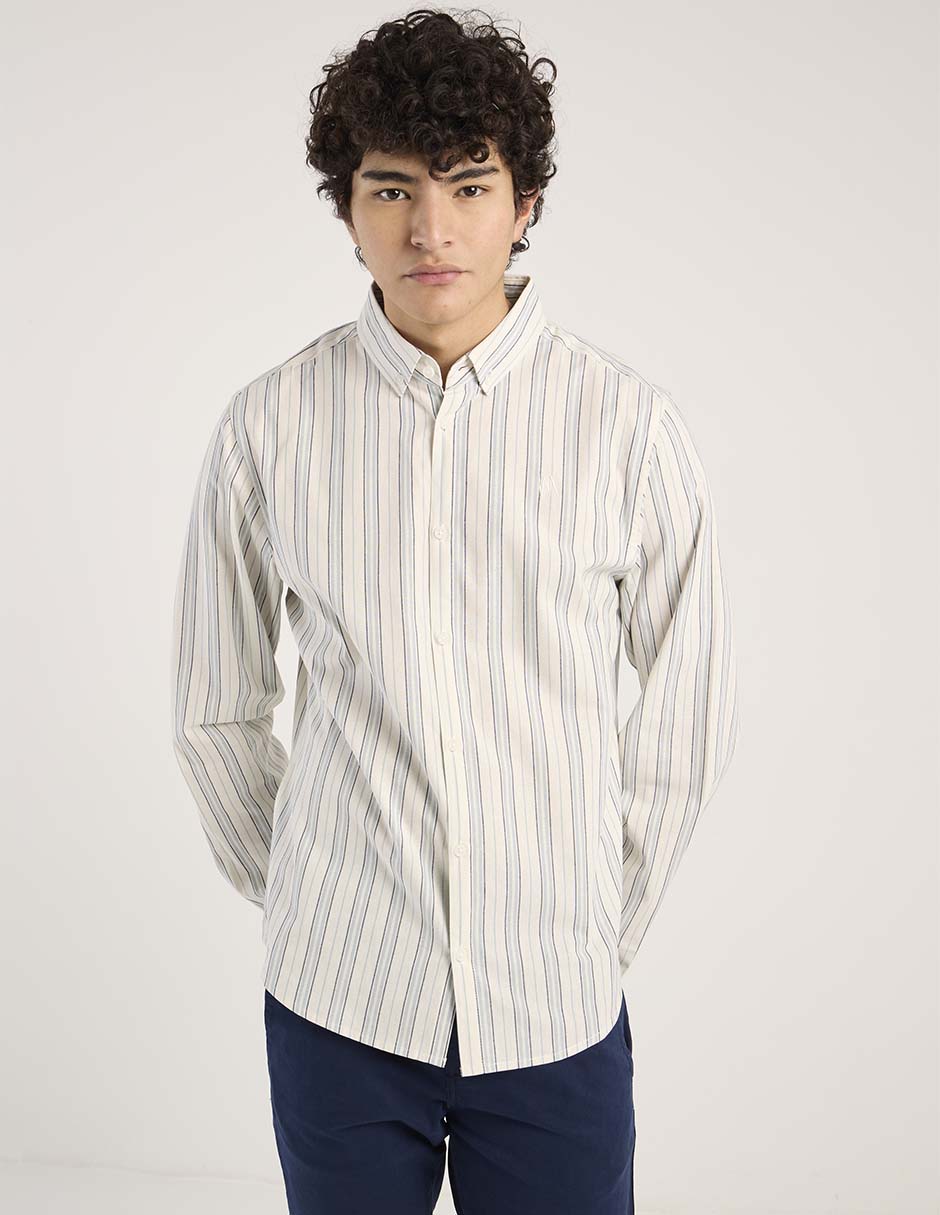 Camisa casual manga larga para hombre 2