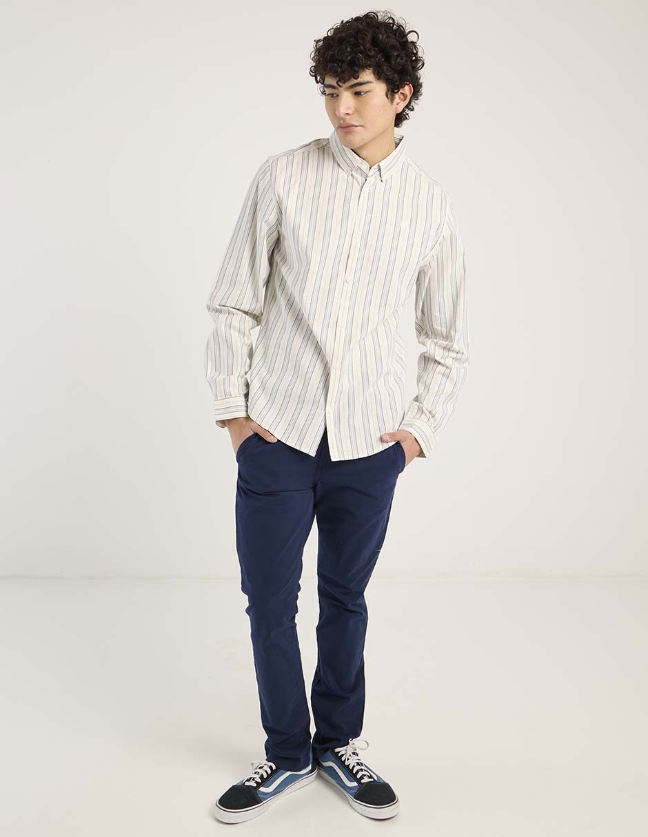 Camisa casual manga larga para hombre 3