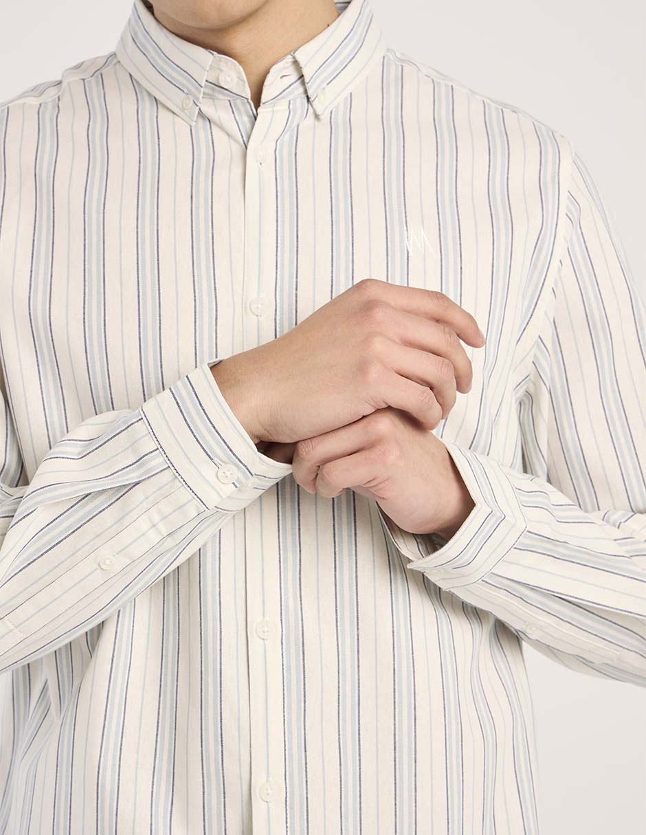 Camisa casual manga larga para hombre 5