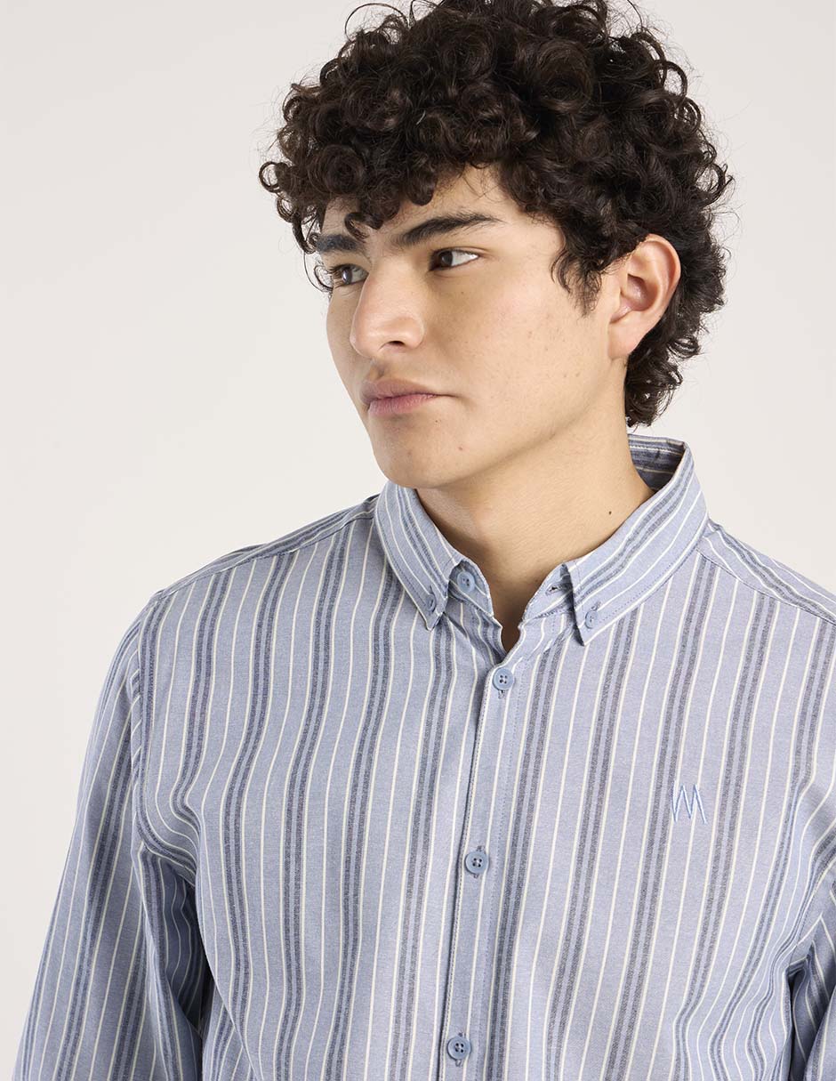 CAMISA MOSSIMO, EG, AZUL ACERO PRETEÑID