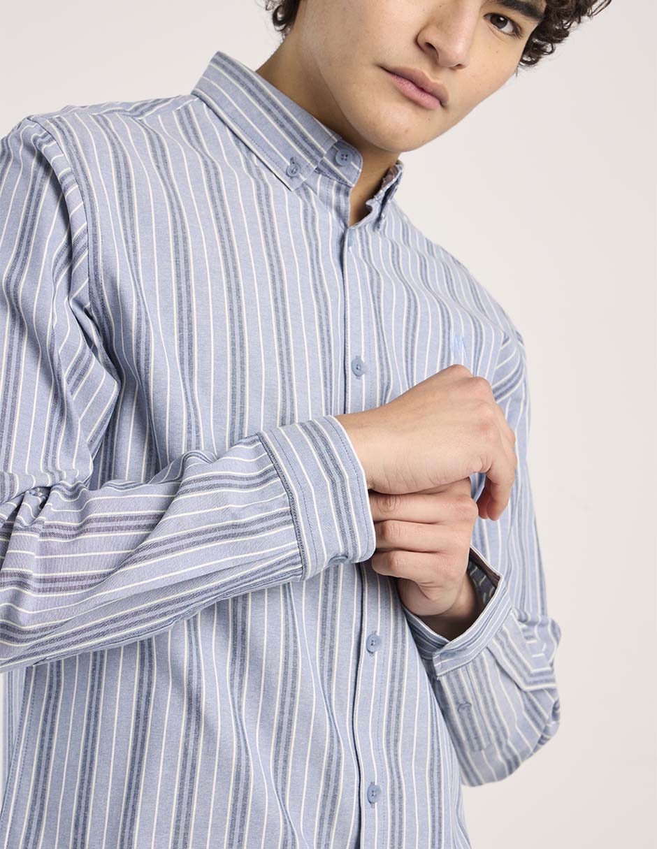 CAMISA MOSSIMO, EG, AZUL ACERO PRETEÑID