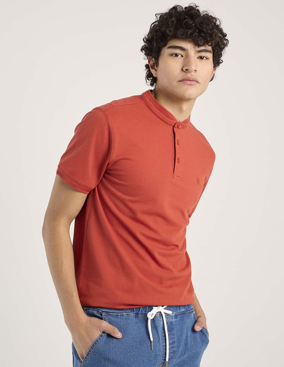 Playera cuello mao para hombre Playera cuello mao para hombre