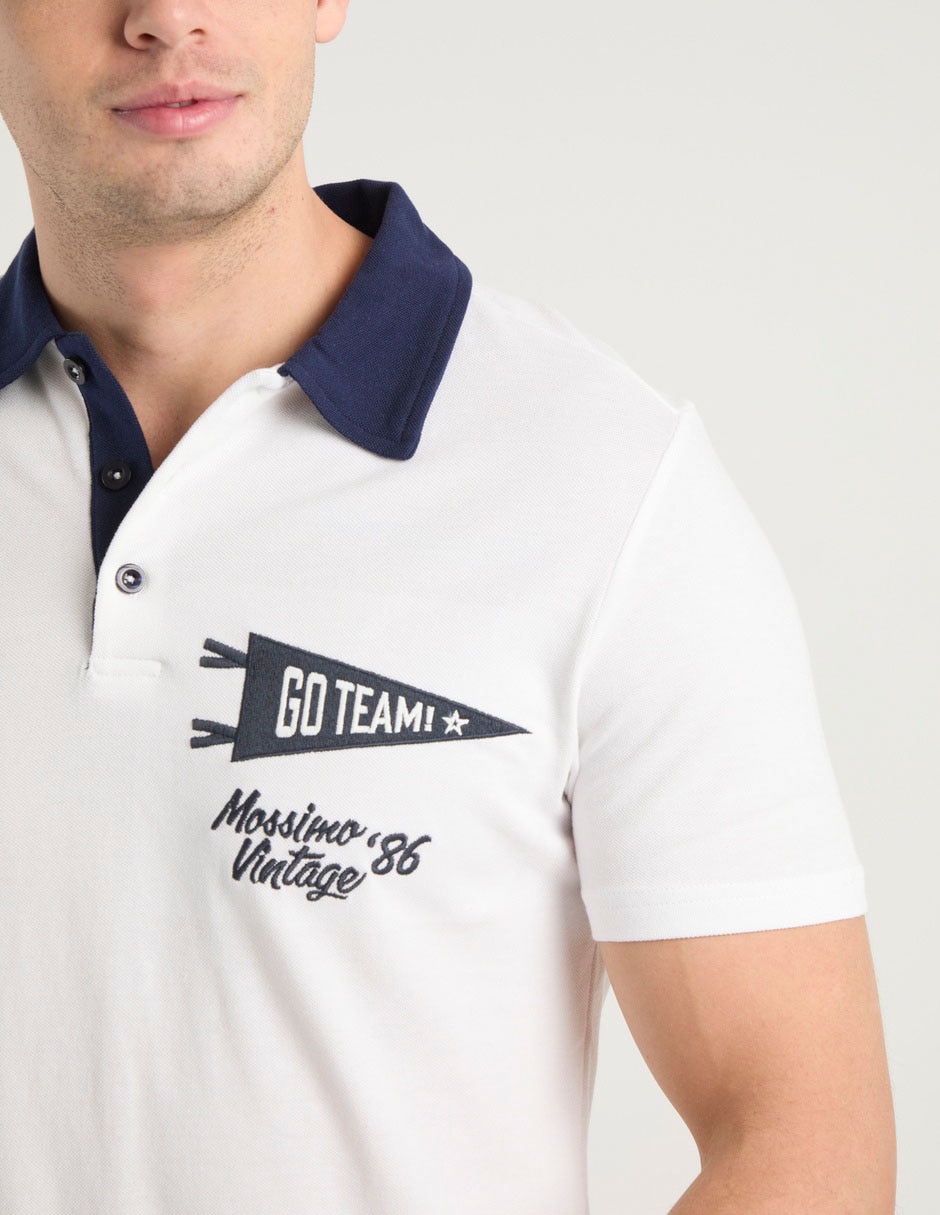 POLO MOSSIMO, EG, BLANCO LISO M CORTA C