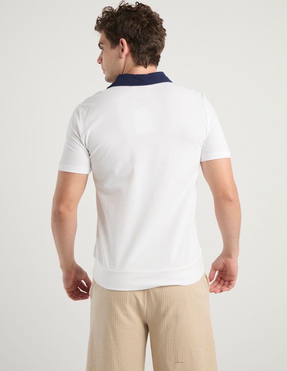 POLO MOSSIMO, EG, BLANCO LISO M CORTA C