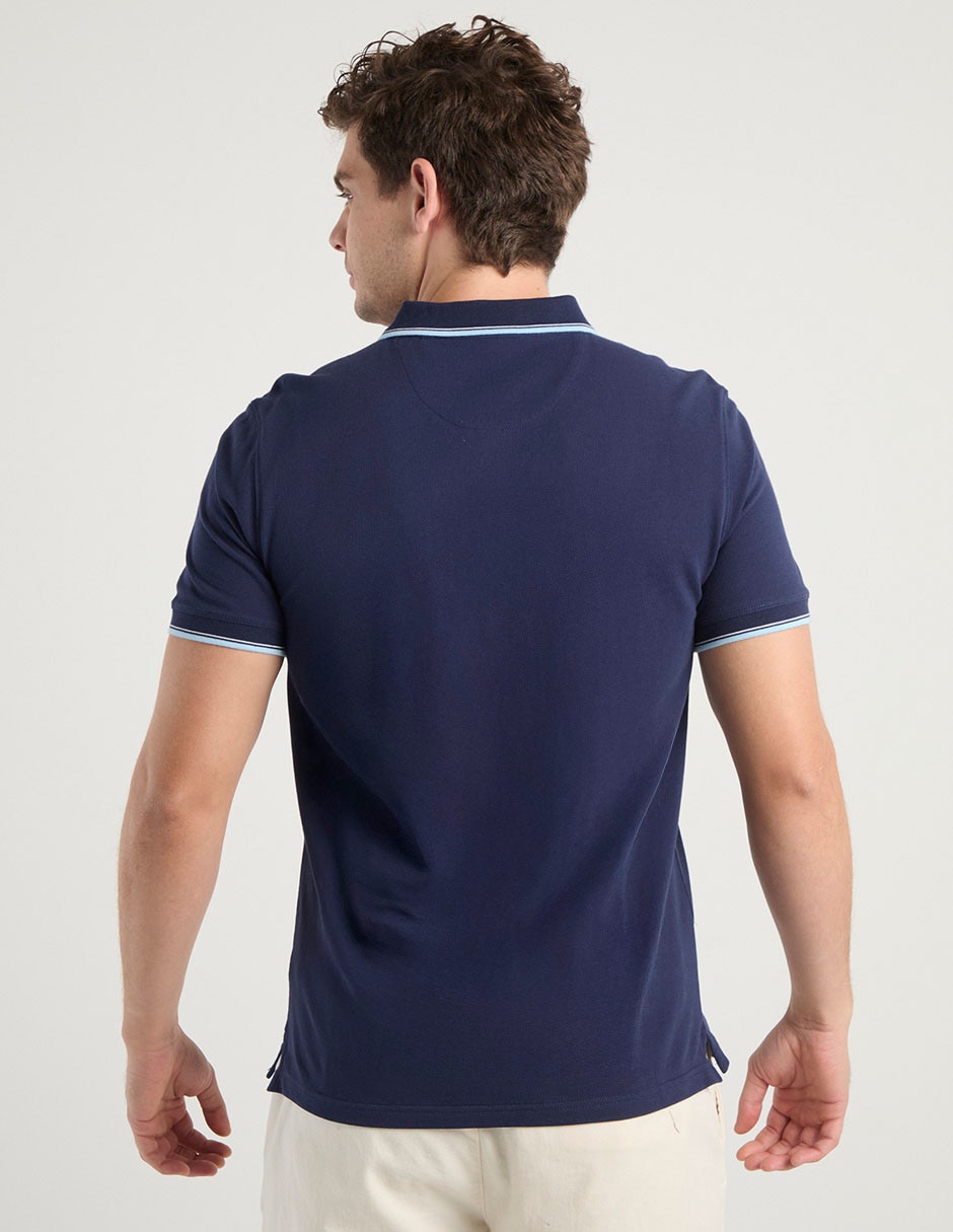 POLO MOSSIMO, G, AZUL MARINO LISO M COR
