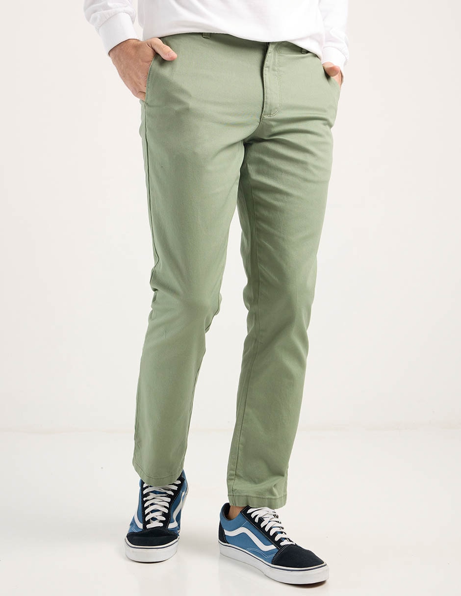 Pantalón business casual slim de algodón para hombre