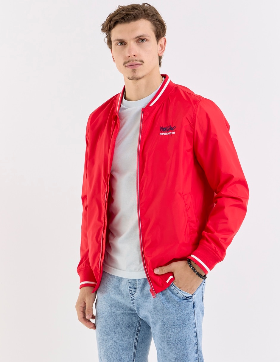 Chamarra bomber impermeable con bolsillos para hombre 3